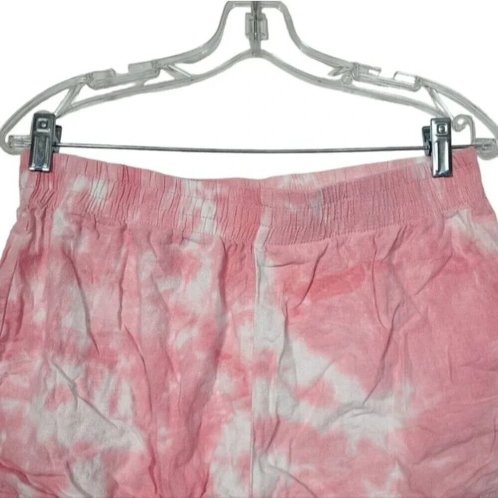 PacSun White Pink Printed Tie Dye Stretch Shorts L